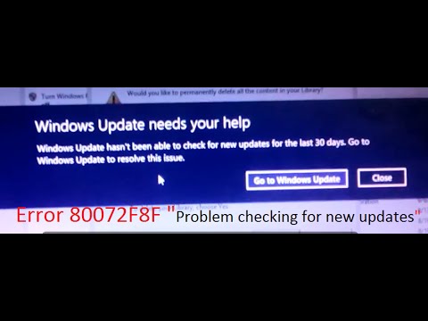Windows 7 Update Error 80072f8f